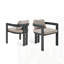 Ensemble de 2 chaises de patio d'extérieur en aluminium-590678790