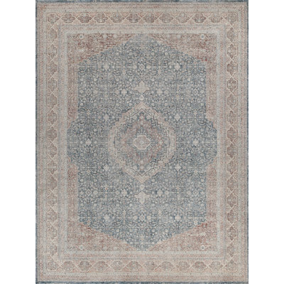 Heritage Oriental Area Rug in Light Blue