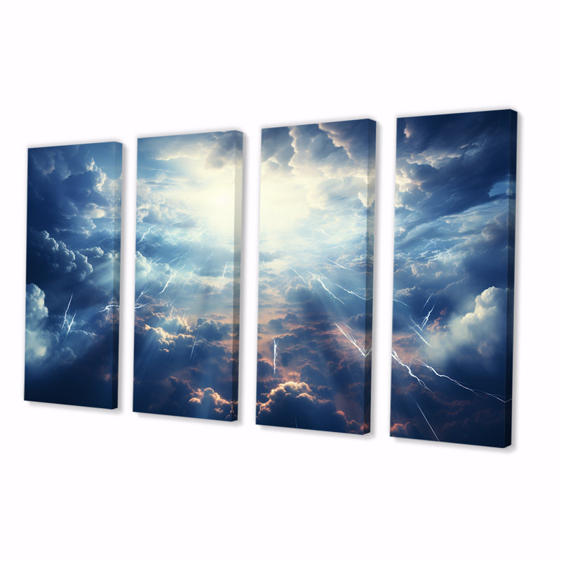 Etheral Storm Sky - Sky, art mural 4 pièces, H 28 po x l 48 po