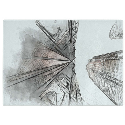 Tempered Glass Sketching the Architecture Vol.51 Chopping Board