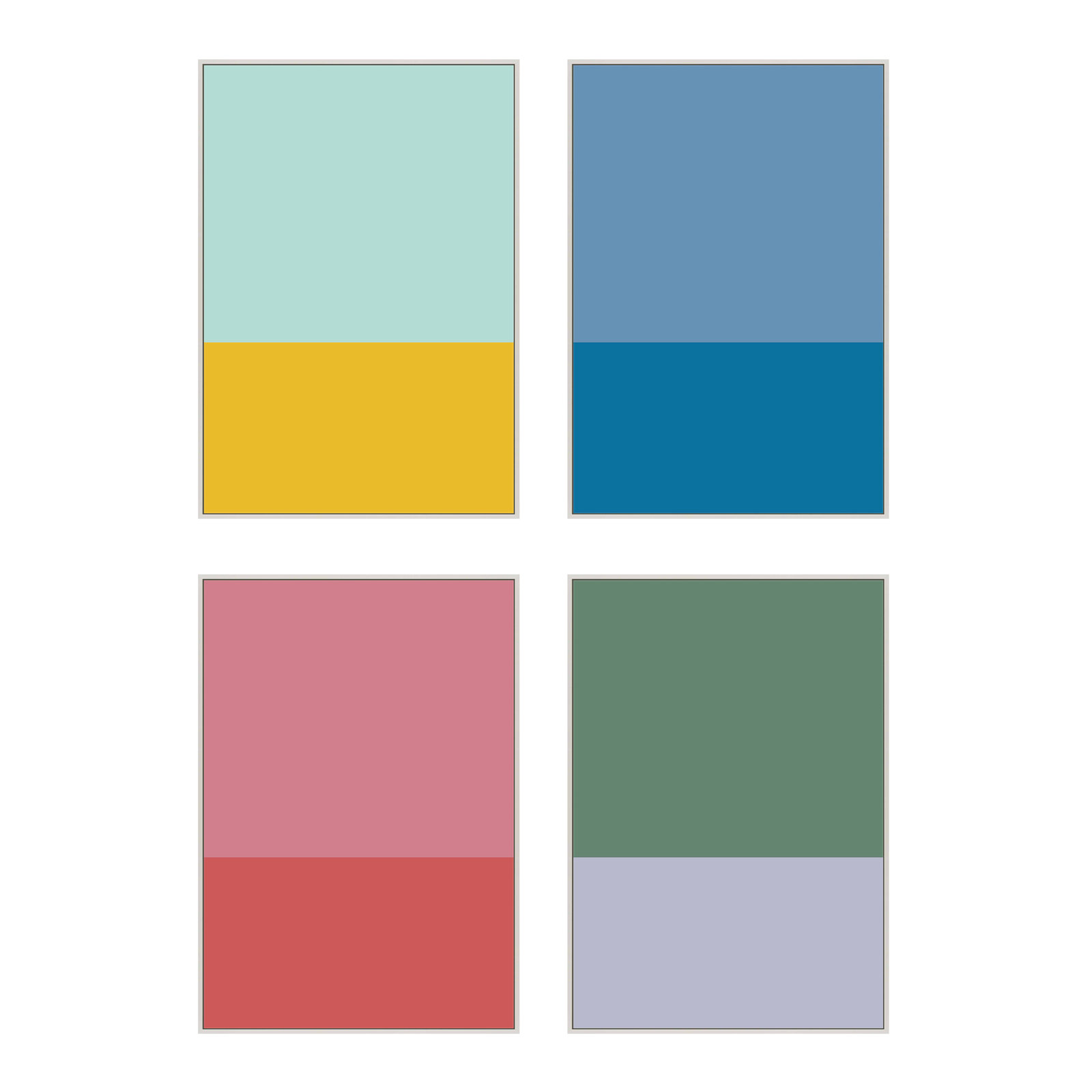 Color Studies by Romina Gadler, White Framed Canvas, 76" H x 53" W x 1.25" D