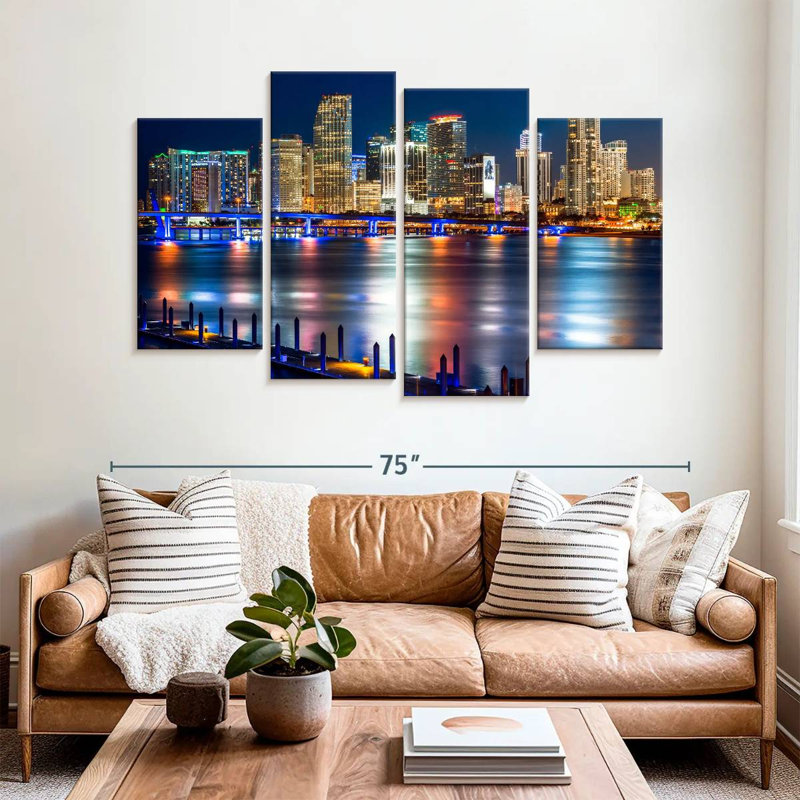 Horizon lumineux de Sirci à Miami, H 42 po x l 68 po