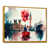 Toile avec cadre flottant or