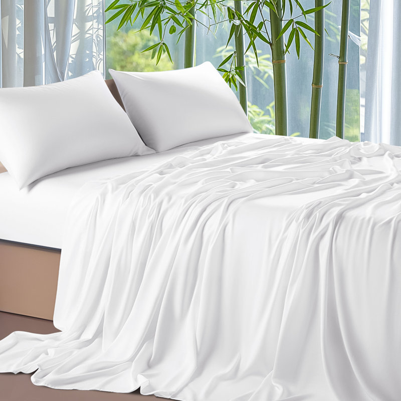 Bamboo Sheet Set, King Sheet Case Pack with 3 Additional Pieces, White