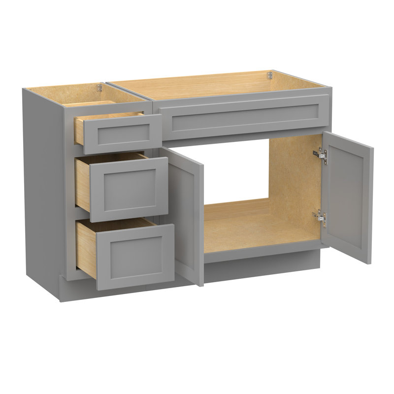 48'' Single Bathroom Vanity Base Only, Gray