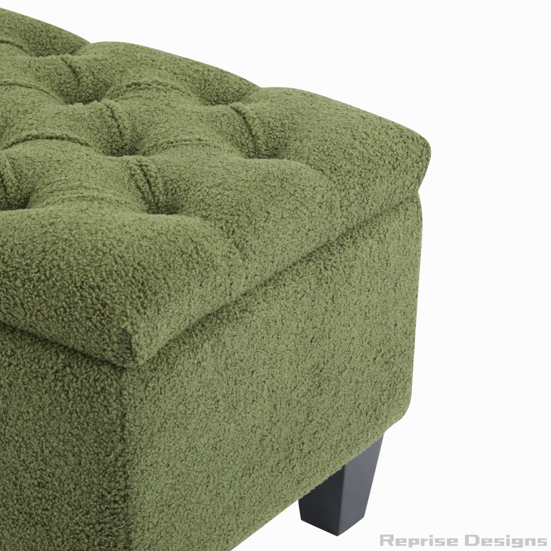 Banc avec repose-pieds Boucle, Vert