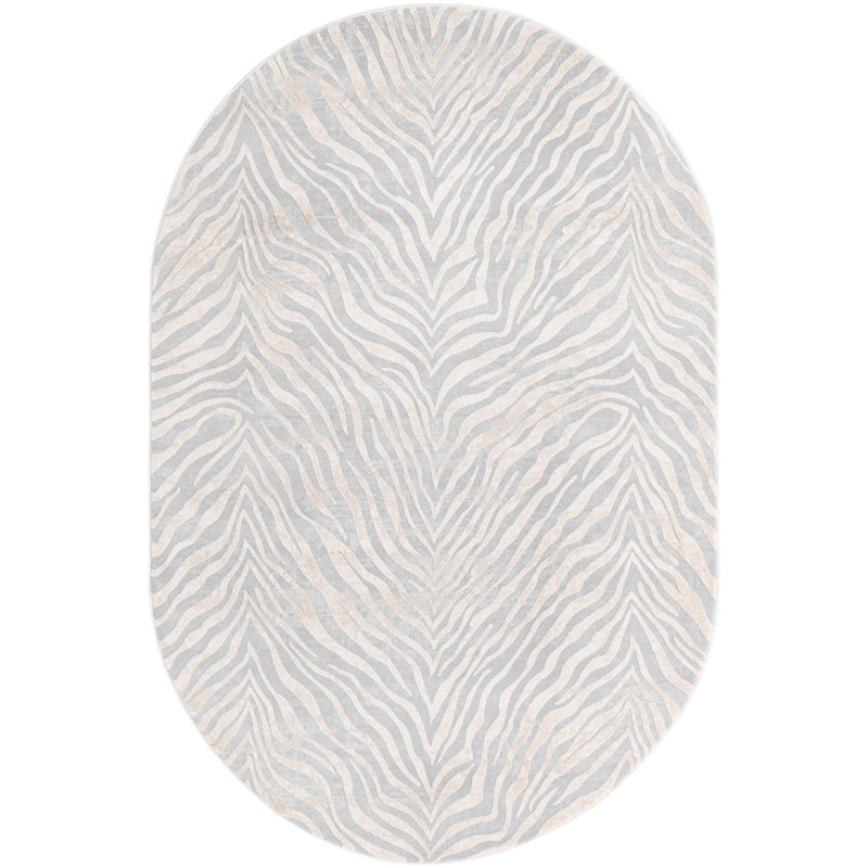 Courtneyann Animal Print Indoor Rug, Oval 5'3" x 8'