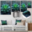 Gouttes de pluie vertes et grises sur un cactus du désert - décoration murale cactus floral-375998594-375998604