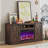 Chiara Farmhouse Fireplace TV Stand with Sliding Barn Door for TVs up to 73",Brown-1997517560