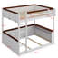 Lit superposé en bois avec tablettes intégrées, boîte de rangement, lumière DEL et station de charge USB-1069481502