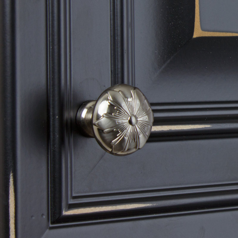 Poignée champignon 1 1/8 po de diamètre, Nickel satiné
