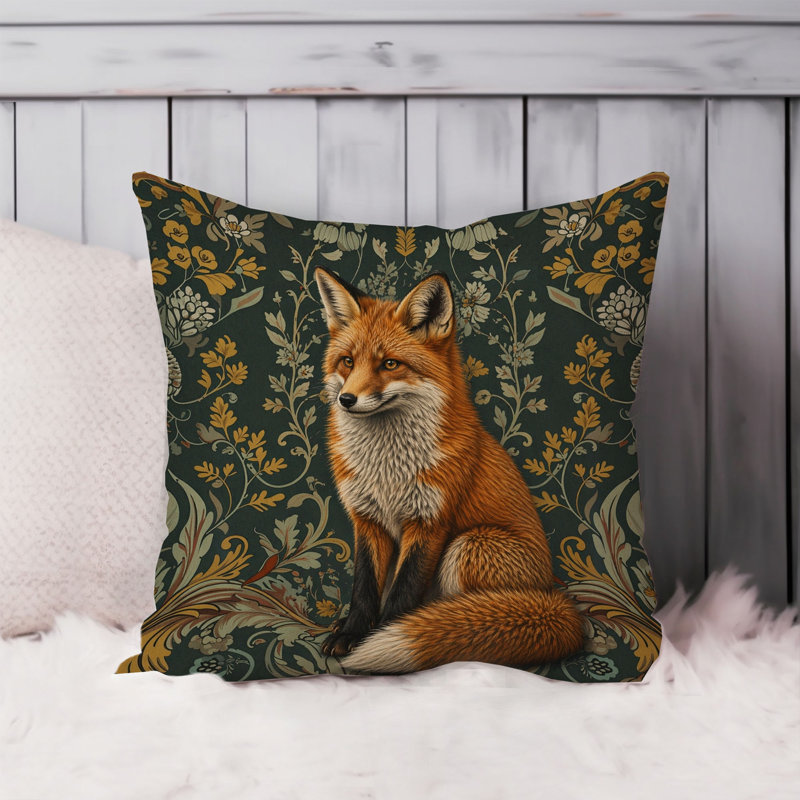 Housse de coussin animaux animaux William Morris - Fox, 20x20