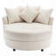 Fauteuil demi-tonneau pivotant à 360 ° avec repose-pieds et coussins de rangement-2050583155
