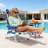 3 In 1 Tanning Chair With Face Hole, 350 Lbs Capacity, Portable Folding Beach Lounge With Cup Holder & Headrest-128331348