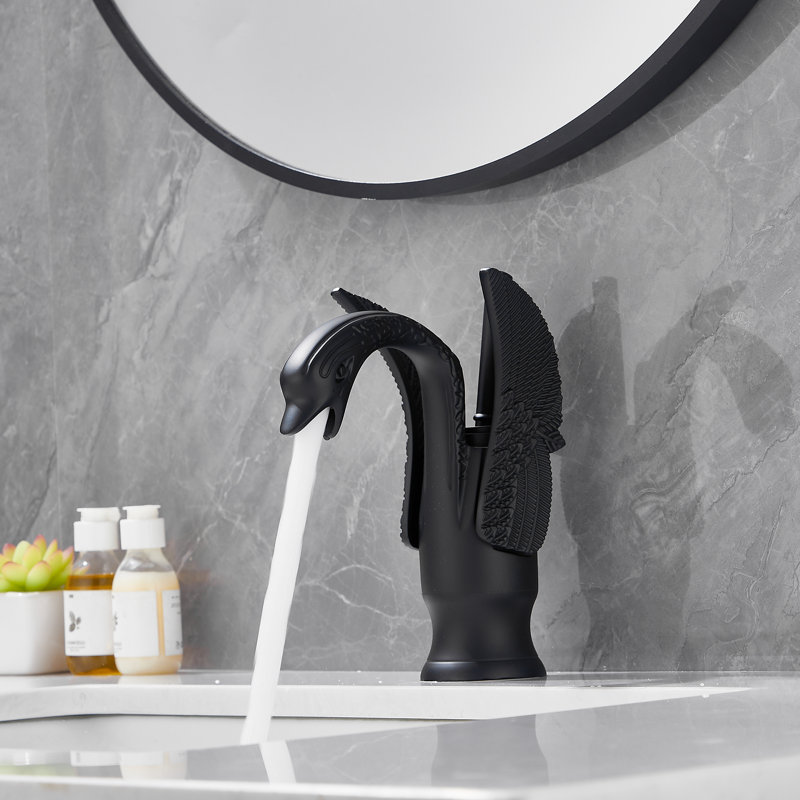 Single-Hole Single-handle Bathroom Faucet, Matte Black