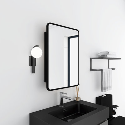 Atie 20"/24'' Rectangular lron Medicine Cabinet With Mirror
