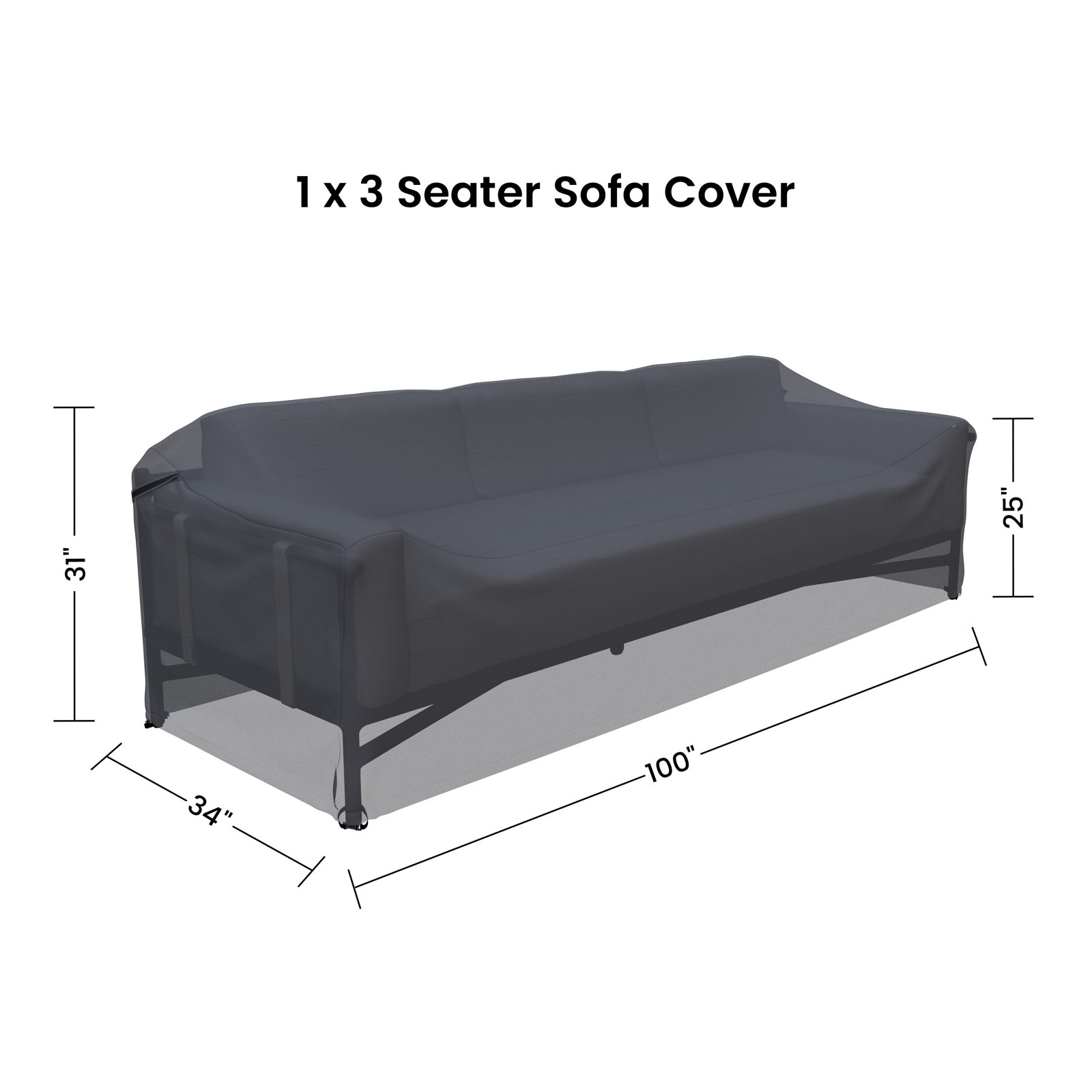 99" Aluminum Outdoor Patio Sofa Cover