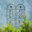 Ensemble de 2 treillis de jardin en métal 71 po x 19,7 po, rouille - extérieur pour lierre, noir, assemblage facile et structure robuste 71 po x 19,7 po, paquet, rouille - grimpeurs, fabrication sans effort