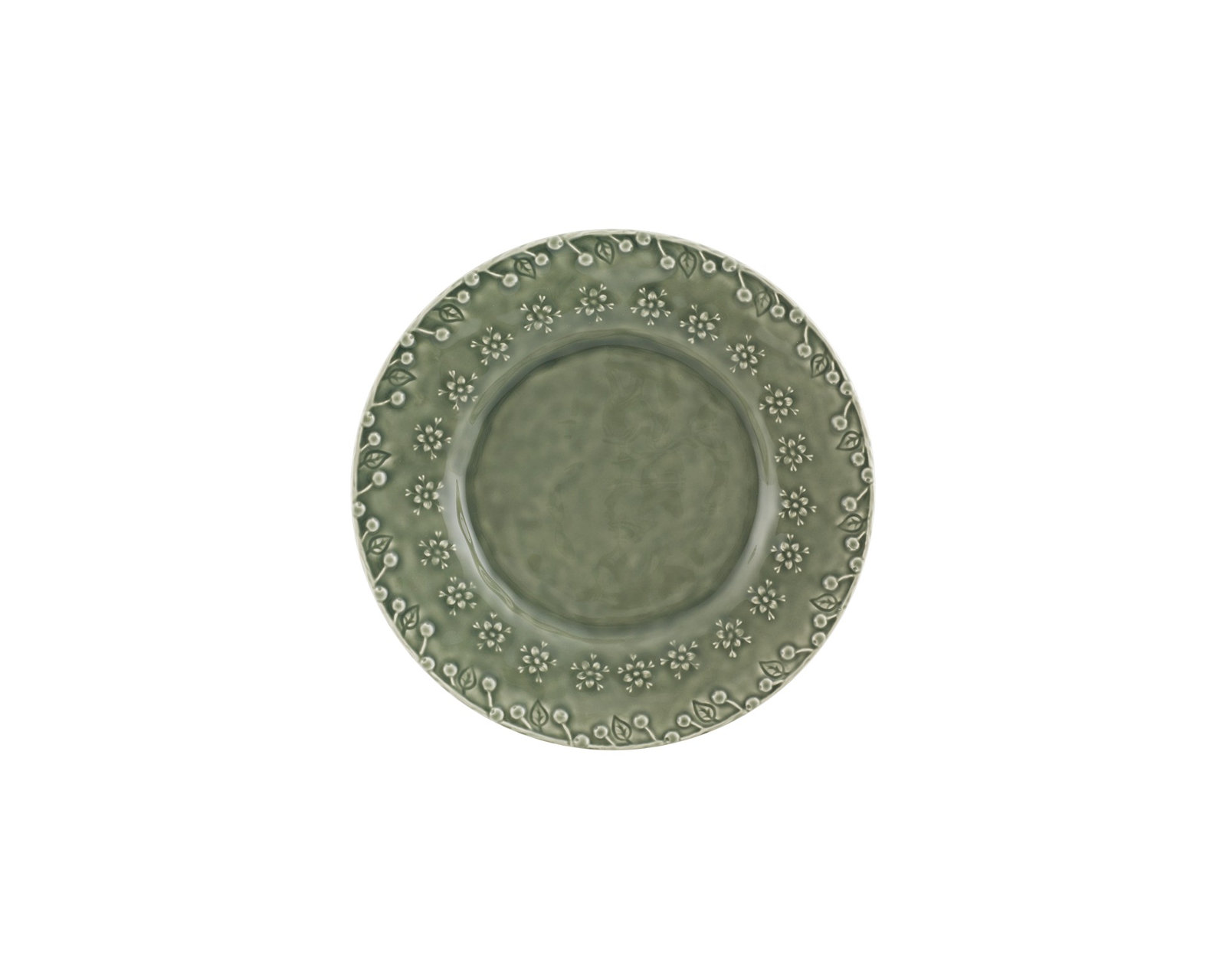 Flora 9.02'' Earthenware Salad Or Dessert Plate , Set of 4, Gray