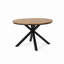 Table de salle à manger d'extérieur, plateau en teck et pieds en métal