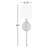 MacDowell 1-Light Dimmable Steel Wallchiere with Poly-Blend Fabric Shade-93611591