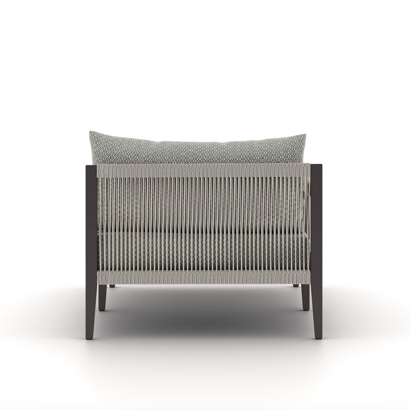 Sherwood Outdoor Teak Chaise Lounge, Ash, Black/Gray