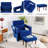 Aidenjohn Upholstered Armchair with Ottoman-1540155418