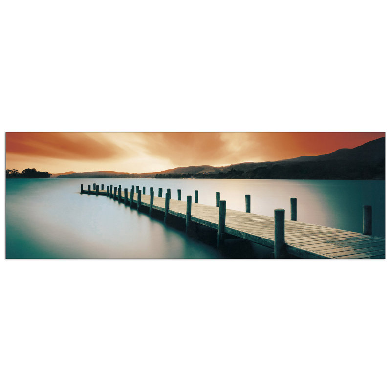 Jetty - No Frame Panoramic Print on Wood