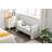 Teddy Fabric Storage Bench Bedroom Bench With Gold Metal Trim Strip