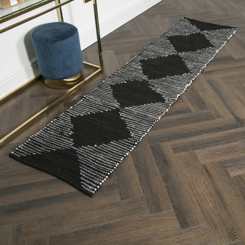 Bornstein Striped Hand Woven Area Rug, Runner 60 x 230cm