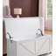 Coffre de rangement, banc de rangement, organisateur de coffre à jouets rétro, banc de rangement pour hall d'entrée avec 2 charnières, assemblage facile, blanc