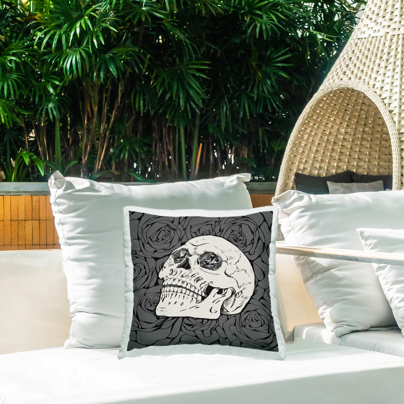 Floral Outdoor Throw Pillow