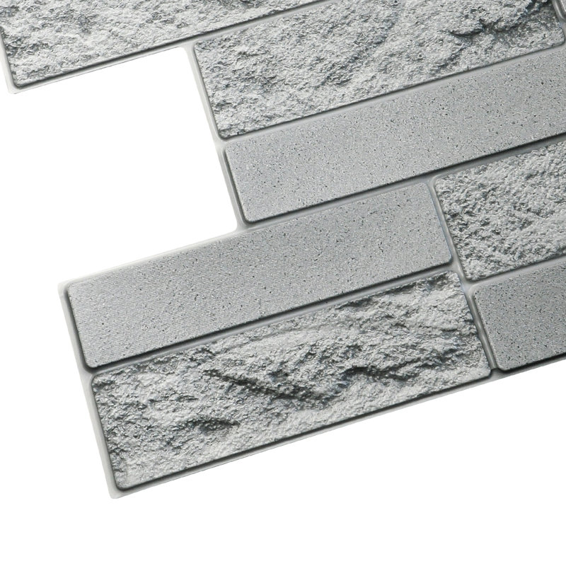 19" x 39" 3D Wall Panel (5-Pack), Grey