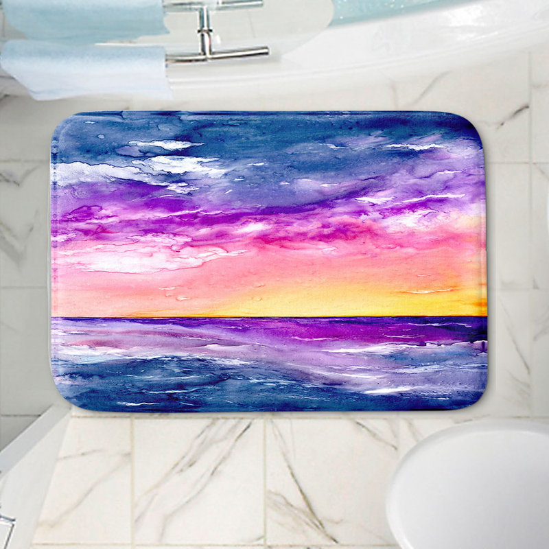 Tapis pour salle de bain en mousse à mémoire tormenta waves CrownPoint, H 1 po x l 34 po x L 21 po