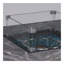 32inch Outdoor Square Propane Fire Pit Table with Blue Glass Beads, Rain Cover and Glass Wind Guard