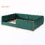 Lit double tapissier sur pied-2051343696