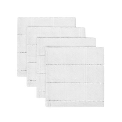 Izod Chadwick Lurex 4-pack Napkin Set In White