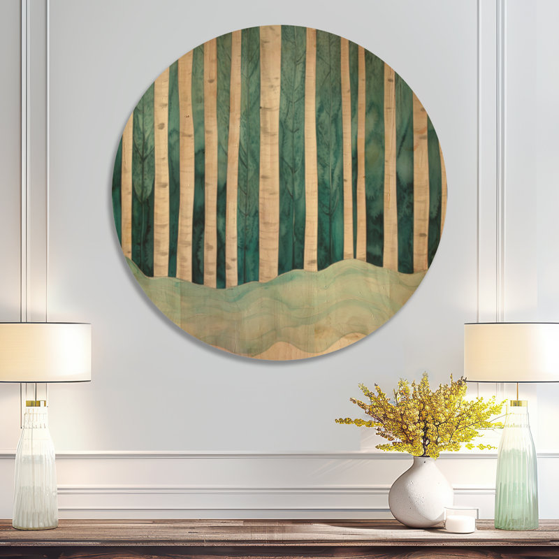 Lupica II - Décoration murale en bois Woodland, Rond 23 po, Rond