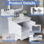 Meuble-lavabo sur pied l 36 po x H 34,2 po avec comptoir en marbre de culture blanc pur et lavabo simple-1069503542-1068242428