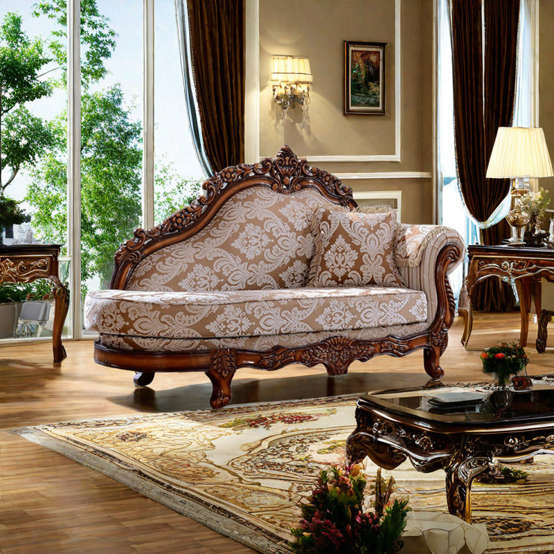 Chaise longue rembourrée de style européen