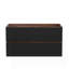 Meuble-lavabo mural en noyer de 36 po Grace avec tiroirs noirs doux SANS lavabo, armoire de salle de bain flottante murale pour salle de bain moderne, KD