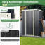 117 X 89 Cm Metal Garden Shed All-Weather Utility Tool Shed W/ Lockable Door
