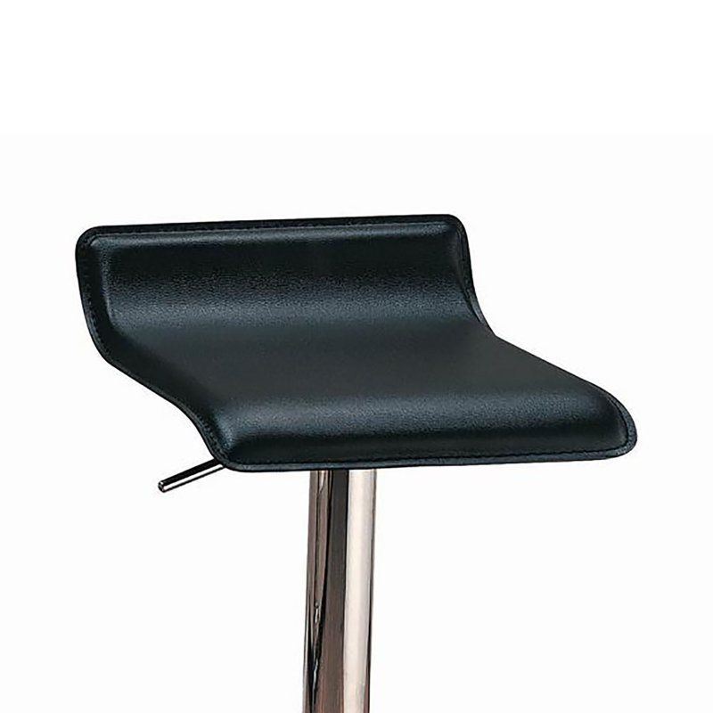 Tabouret de bar contemporain en cuir noir
