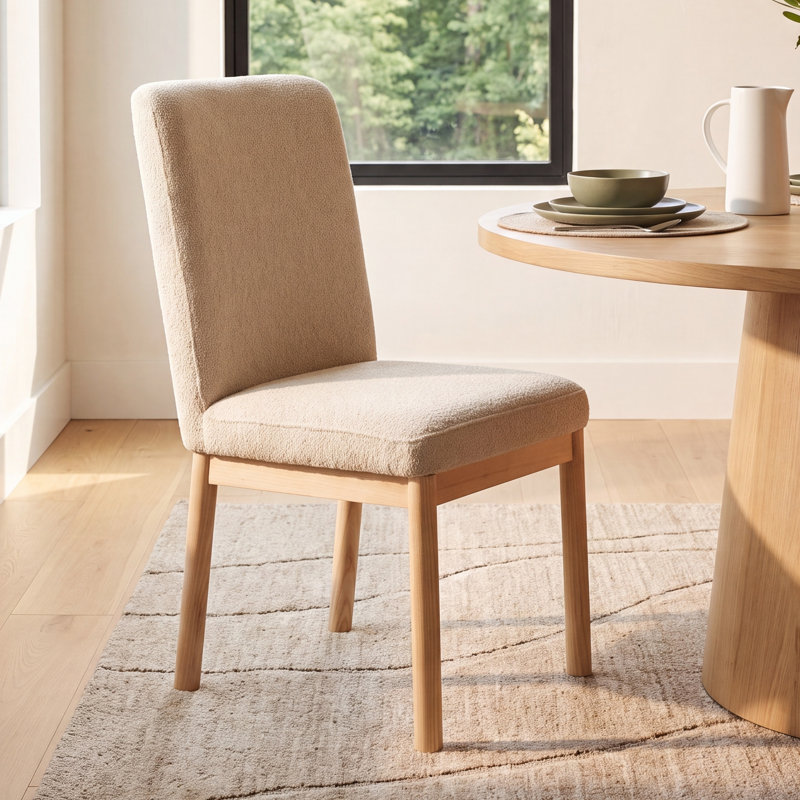 Connie Dining Chair, Oatmeal Boucle