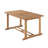 Cressa 6-Person Modern Acacia Wood Patio Dining Set with Curved-Arm Chairs, Slatted Tabletop & Umbrella Hole