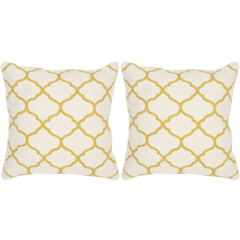Geometric Feather Reversible Throw Pillow