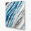 DiagonalStripes Ice Blue Light Grey Green Metal Wall Art