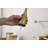 Brushed Gold 8 Inch Center Wall Mount Kitchen Faucet with  Transitional Bridge Kitchen Faucet with Pull-Down Sprayhead-121293566