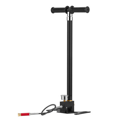 PCP Hand Pump, 4 Stage, High Pressure Air Rifle Filling Stirrup Pump, Max 40 MPa 5800 PSI, with Oil-Moisture Filter, Pressure Gauge, Stainless Steel Body, for Airguns Paintball Tire Filling