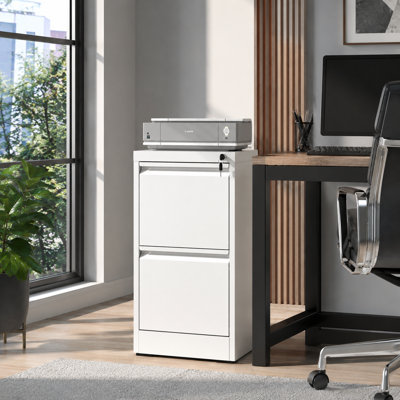 Classeurs verticaux en métal à 2 tiroirs avec serrure durable pour la maison et le bureau.